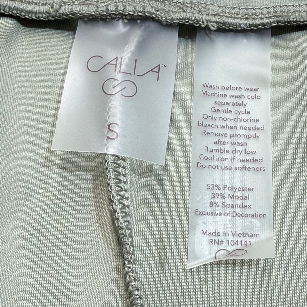 CALIA Sandwash Scuba High-Rise Cargo Shorts Ground Fennel Green Womens Small NEW - Picture 9 of 12